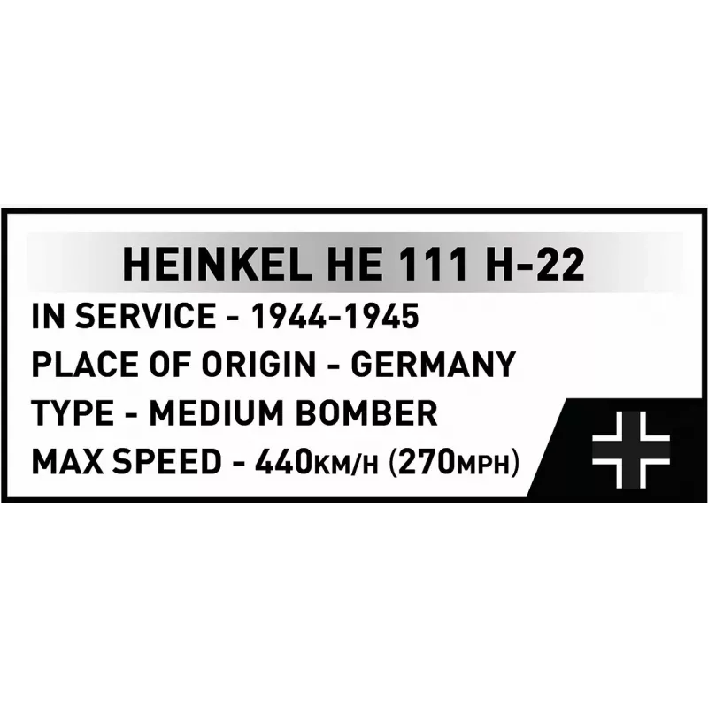 COBI Heinkel HE 111 H-22 V1-lentopommilla rakennuspalikkasarja 927 osaa
