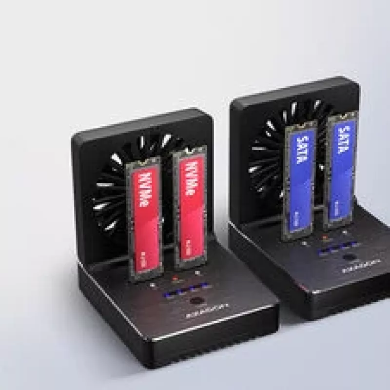 AXAGON ADSA-M2C22 telakointiasema, Dual-SSD-kloonaustoiminto, USB-C 3.2 20 Gbit/s