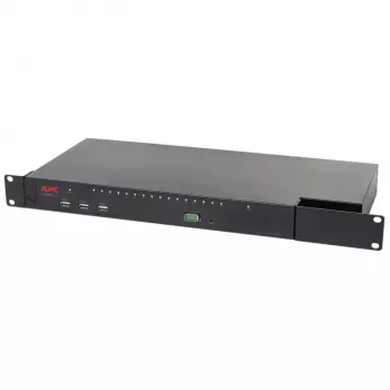 APC KVM1116R KVM-kytkin - 1 paikallinen käyttäjä, 16 porttia, VGA, USB, 1U rack-asennus