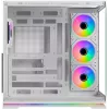 Krux Atron valkoinen Mid-Tower PC-kotelo karkaistulla lasilla