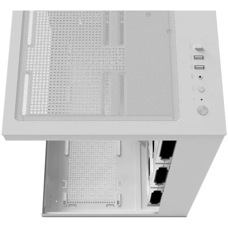 Krux Atron valkoinen Mid-Tower PC-kotelo karkaistulla lasilla