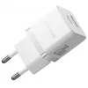 Baseus Palm 20W USB-C + USB-A seinälaturi, valkoinen