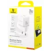 Baseus Palm 20W USB-C + USB-A seinälaturi, valkoinen