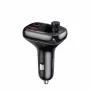 Baseus S-13 Bluetooth FM-lähetin autolaturi QC 3.0/4.0 PD:llä, kaiutinpuhelin, LED-näyttö, musta