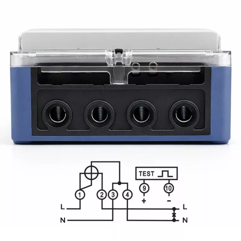 Qoltec yksivaiheinen elektroninen energiamittari 230V 5(60)A LCD