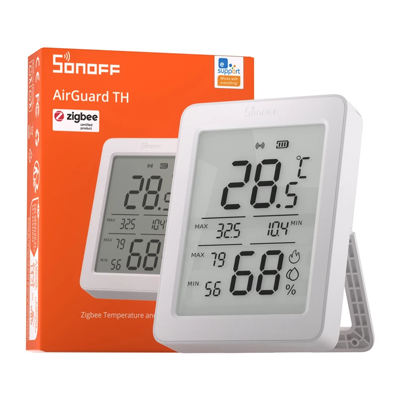 SONOFF AirGuard TH SNZB-02DR2 ZigBee LCD lämpötila- ja kosteusanturi