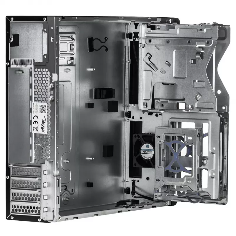 Akyga AK-502-02BK SFF-PC-kotelo, Micro-ATX / Mini-ITX, 2x USB 3.0, ilman virtalähdettä, musta