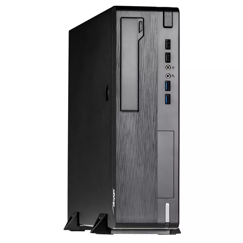 Akyga AK-502-02BK SFF-PC-kotelo, Micro-ATX / Mini-ITX, 2x USB 3.0, ilman virtalähdettä, musta