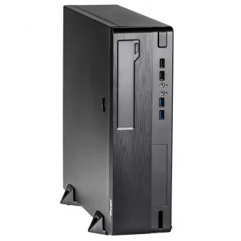 Akyga AK-502-02BK SFF-PC-kotelo, Micro-ATX / Mini-ITX, 2x USB 3.0, ilman virtalähdettä, musta