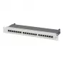 EFB Elektronik 19 tuuman 1U 24-porttinen patch-paneeli, tyhjä, harmaa (RAL 7035)