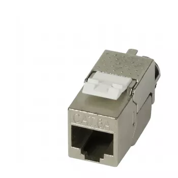 Synergy21 Keystone-moduuli RJ45 CAT6A 500MHz Slim-line kaapelikiinnikkeellä