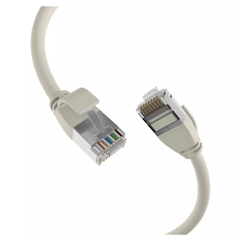 EFB Elektronik RJ45-patchkaapeli Cat.6A U/FTP TPE 4mm Ultraflex harmaa 2m