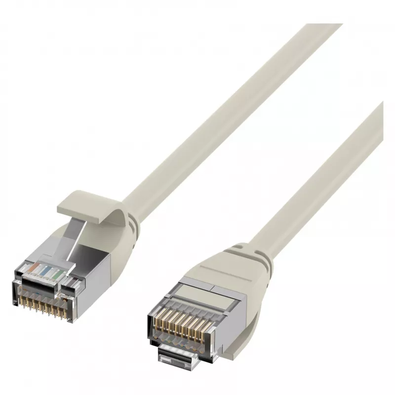 EFB Elektronik RJ45-patchkaapeli Cat.6A U/FTP TPE 4mm Ultraflex harmaa 2m