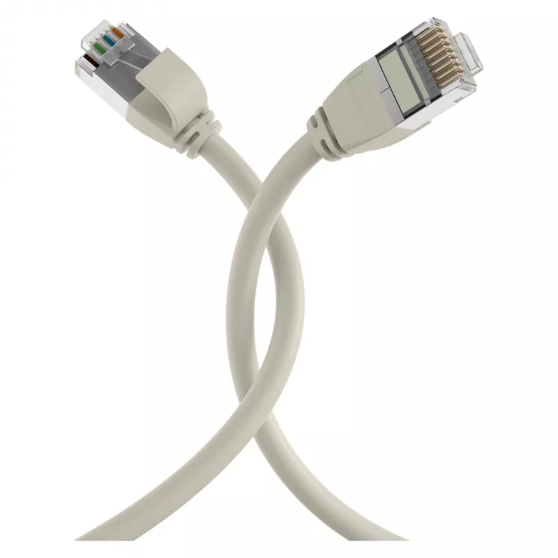 EFB Elektronik RJ45-patchkaapeli Cat.6A U/FTP TPE 4mm Ultraflex harmaa 2m