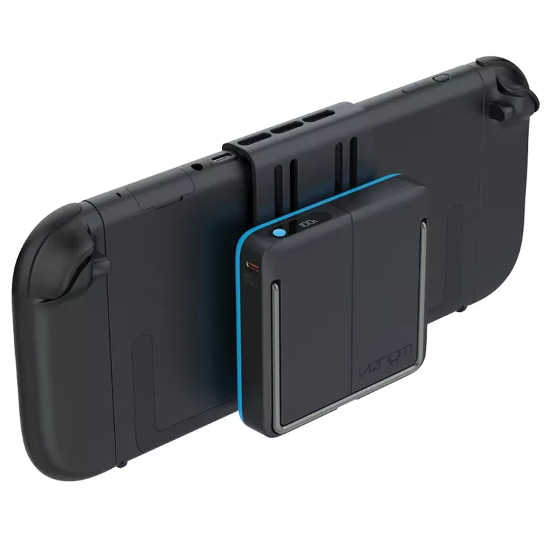 Venom Charging Case Nintendo Switch 2 -kovakotelo ja kantolaukku 10 000 mAh varavirtalähteellä, musta