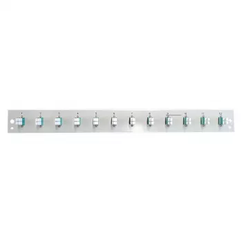 EFB Elektronik koottu etupaneeli 12 x LC duplex -liittimellä OM3, musta