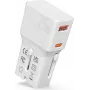 VALUE USB-matkalaturi, EU/UK/US, 2x USB (A+C), 25W