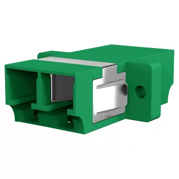 EFB Elektronik 53343.32 kuitu-liitin LC/APC duplex, OS2 yksimuoto, vihreä, sulkimella