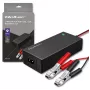 Qoltec 52665 automaattinen akkulaturi AGM GEL STD akuille, 24V 2A 48W, LED-näyttö, 1,8m kaapeli