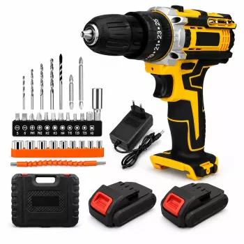 Extralink Tools Yellow akkuporakone-ruuvinväännin 2 akulla