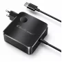 Qoltec 100W GaN USB-C PD -laturi 5-20V 3-5A musta