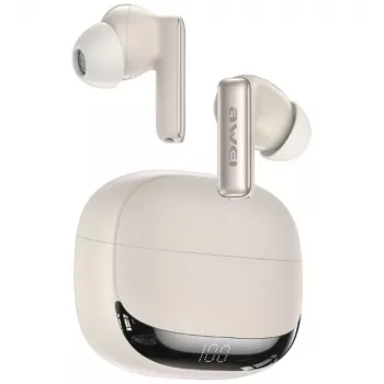 AWEI TA19 ANC TWS Bluetooth 6.0 -kuulokkeet beige