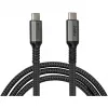 GoodConnections USB-C 2.0 (ST-ST) 3m -liitäntäkaapeli tekstiilipäällysteellä 240W antrasiitti