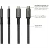 GoodConnections USB-C 2.0 (ST-ST) 3m -liitäntäkaapeli tekstiilipäällysteellä 240W antrasiitti
