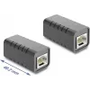 Delock RJ45-liitin naaras-naaras Cat.6A suojattu musta