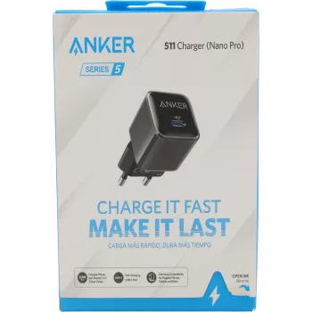 Anker Nano 20W USB-C -laturi, PowerIQ 3.0 kompakti USB-C-verkkolaite musta