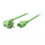 EFB Elektronik virtakaapeli Schuko 90° - C13 180°, vihreä, 1,8 m, 3 x 0,75 mm²