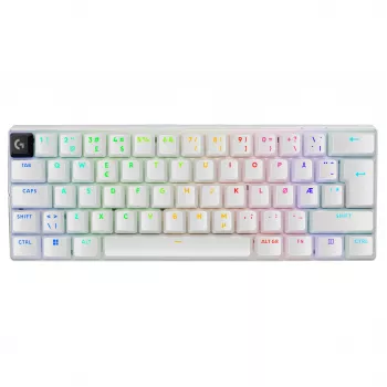 Logitech G PRO X 60 LIGHTSPEED langaton pelinäppäimistö 60 % kompakti - tuntopalautteinen - valkoinen - QWERTY International English