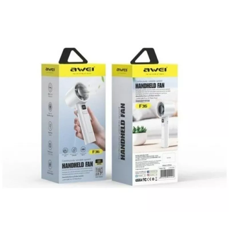 AWEI F36 Mini -tuuletin 2200mAh valkoinen