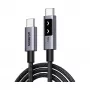 UGREEN Uno L509 100W USB-C - USB-C PD pikalatauskaapeli LED 2m musta