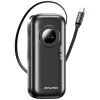 AWEI PowerBank PA-9 10000mAh 22,5W sisäänvedettävällä kaapelilla musta