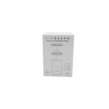 Airscape® ruostumaton teräs -aromisäiliö medium, mattavalkoinen