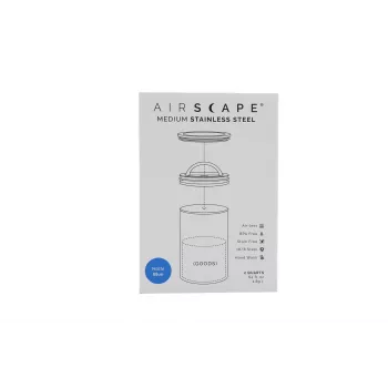 Airscape® ruostumaton teräs -aromisäiliö medium, mattasininen