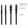 Good Connections USB 2.0 -lataus- ja datakaapeli 100W digitaalinäytöllä USB-C - USB-C 1 m musta