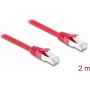 Delock RJ45-verkkokaapeli Cat.6A S/FTP 2 m punainen (81185)