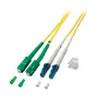 EFB Elektronik ECOFIBER Duplex-kytkentäkaapeli LC-SC/APC OS2 G652D, 2 m, LSZH 2 mm, keltainen (O0362.2)