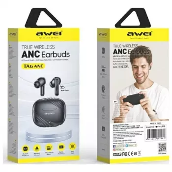 AWEI TA6 ANC Bluetooth-kuulokkeet musta