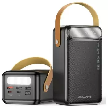 AWEI PowerBank P101K 60000mAh 22,5W musta