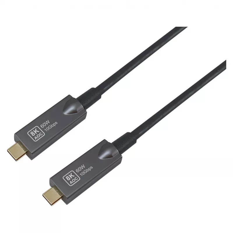 Equip USB-C 3.2 - USB-C Active Optical -kaapeli 8K PD60W 5m musta