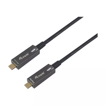 Equip USB-C 3.2 - USB-C Active Optical -kaapeli (AOC) 8K 60W PD 10m musta