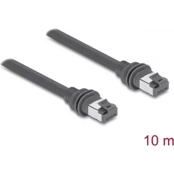 Delock RJ45 patchkaapeli Cat.6 yhteensopiva Starlink Gen3:n kanssa - 10 m harmaa