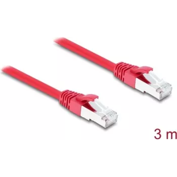 Delock RJ45-verkkokaapeli Cat.6A S/FTP 3 m punainen (81186)