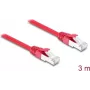 Delock RJ45-verkkokaapeli Cat.6A S/FTP 3 m punainen (81186)