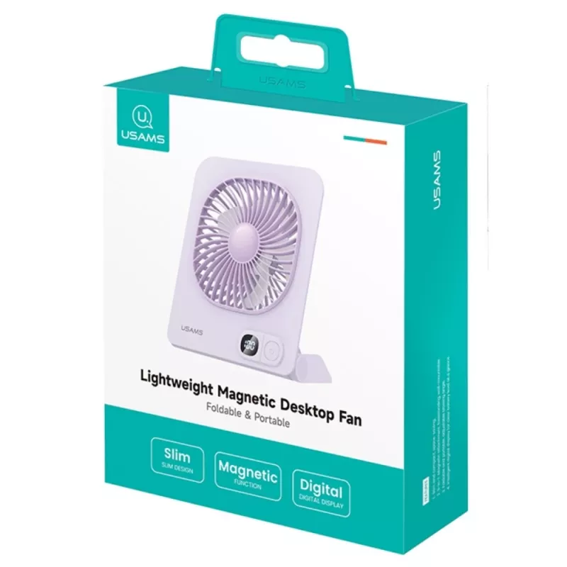 USAMS ZB363 magneettinen pöytätuuletin violetti