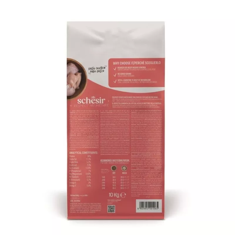 SCHESIR Sterilized Bogata kuivaruoka kissoille 10kg