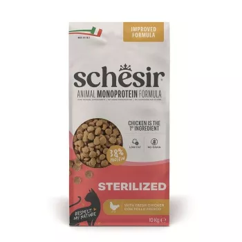 SCHESIR Sterilized Bogata kuivaruoka kissoille 10kg